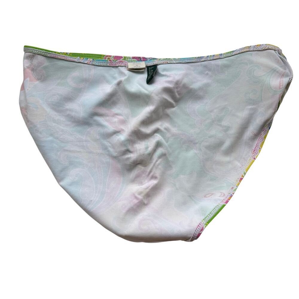 Ralph Lauren Pink Green Paisley Print Hipster Bikini Swimsuit Bottom Size 6 - Picture 4 of 6
